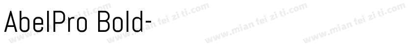 AbelPro Bold字体转换